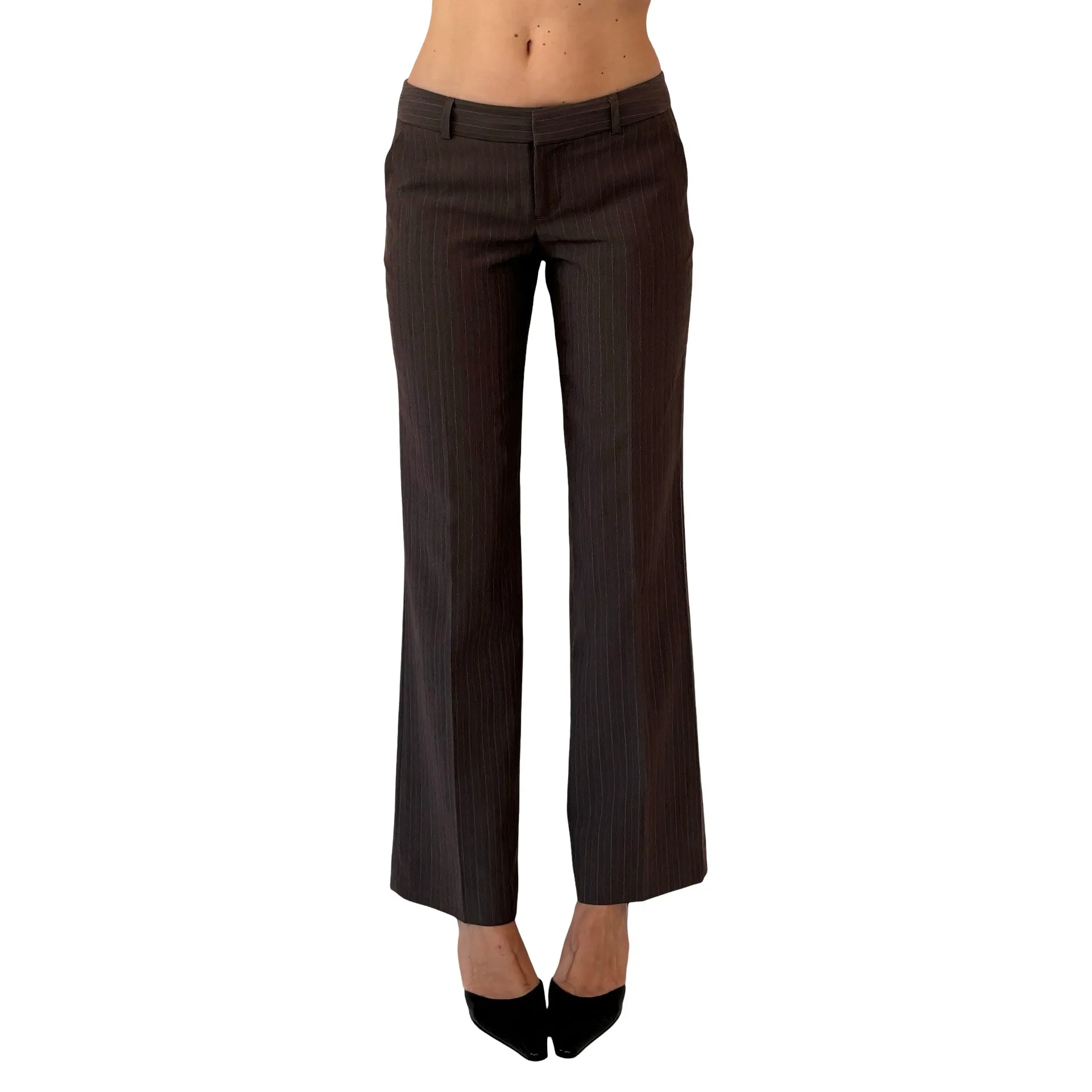 2000s Corpcore Pinstripe Trousers (XS)