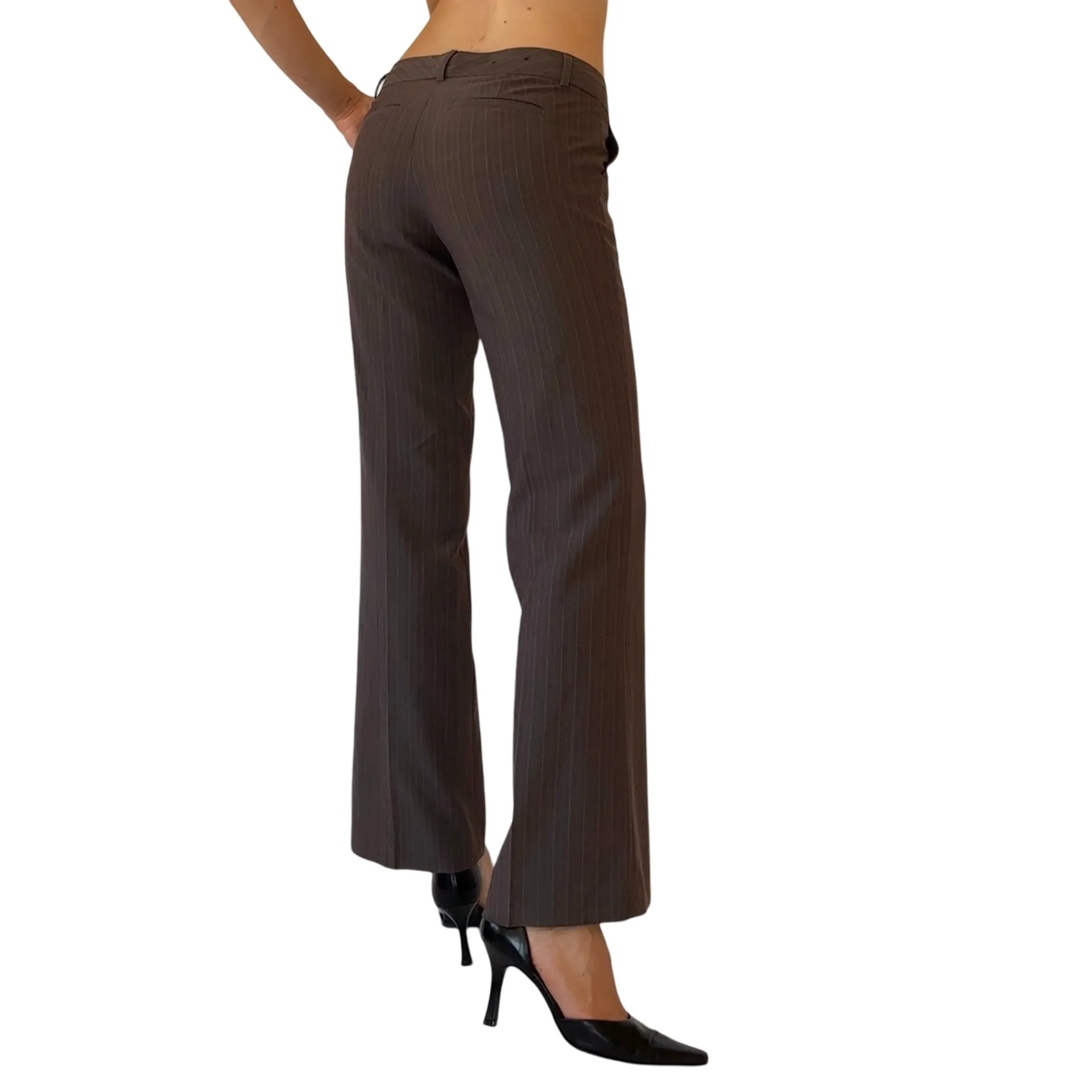 2000s Corpcore Pinstripe Trousers (XS)