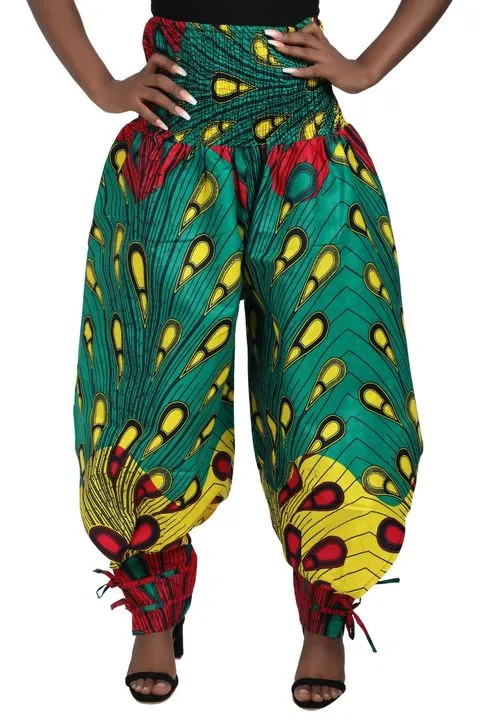 African dashiki high waist harlem pants