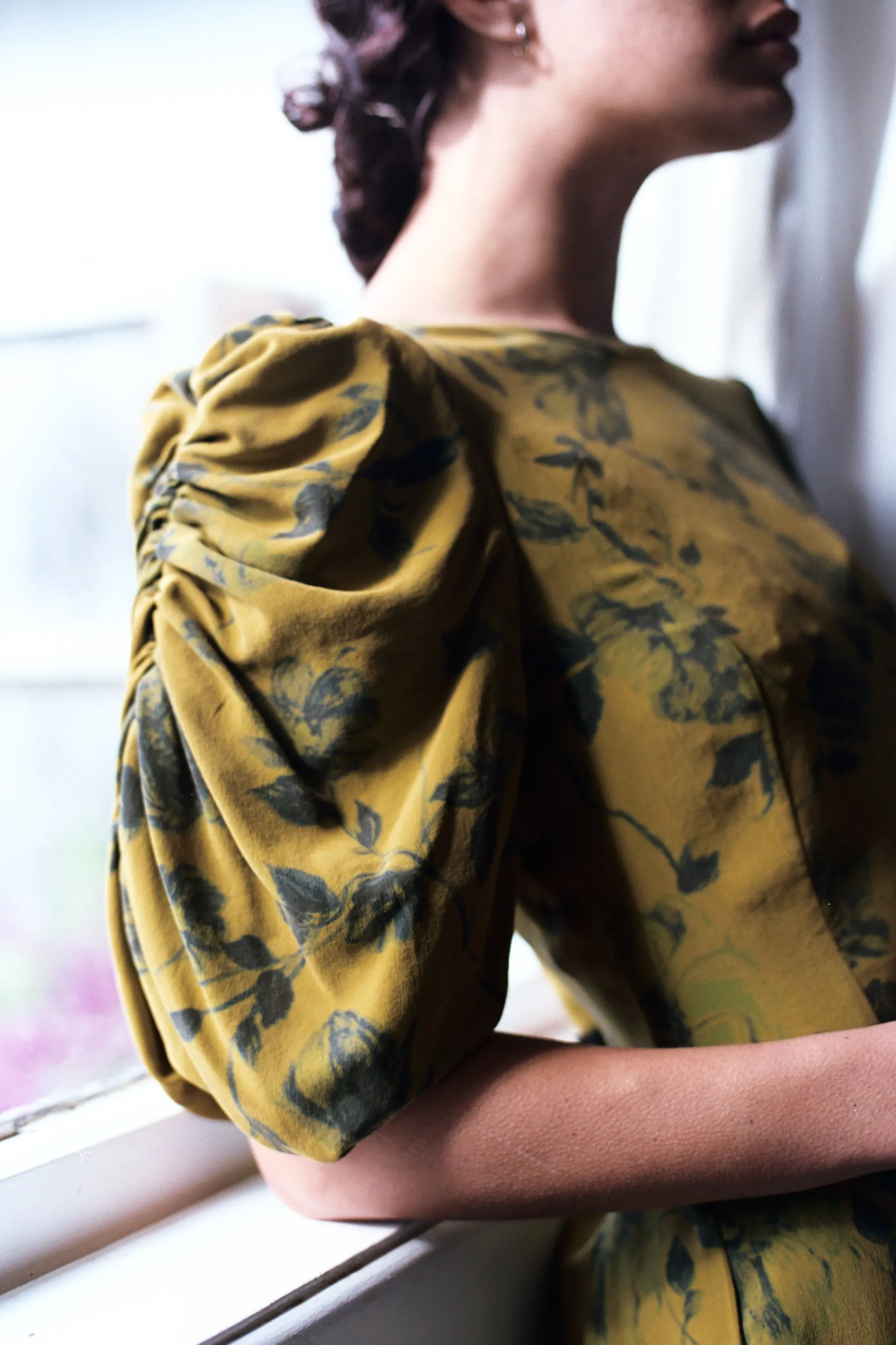 Archive - Lavonia dress, acid bloom, silk