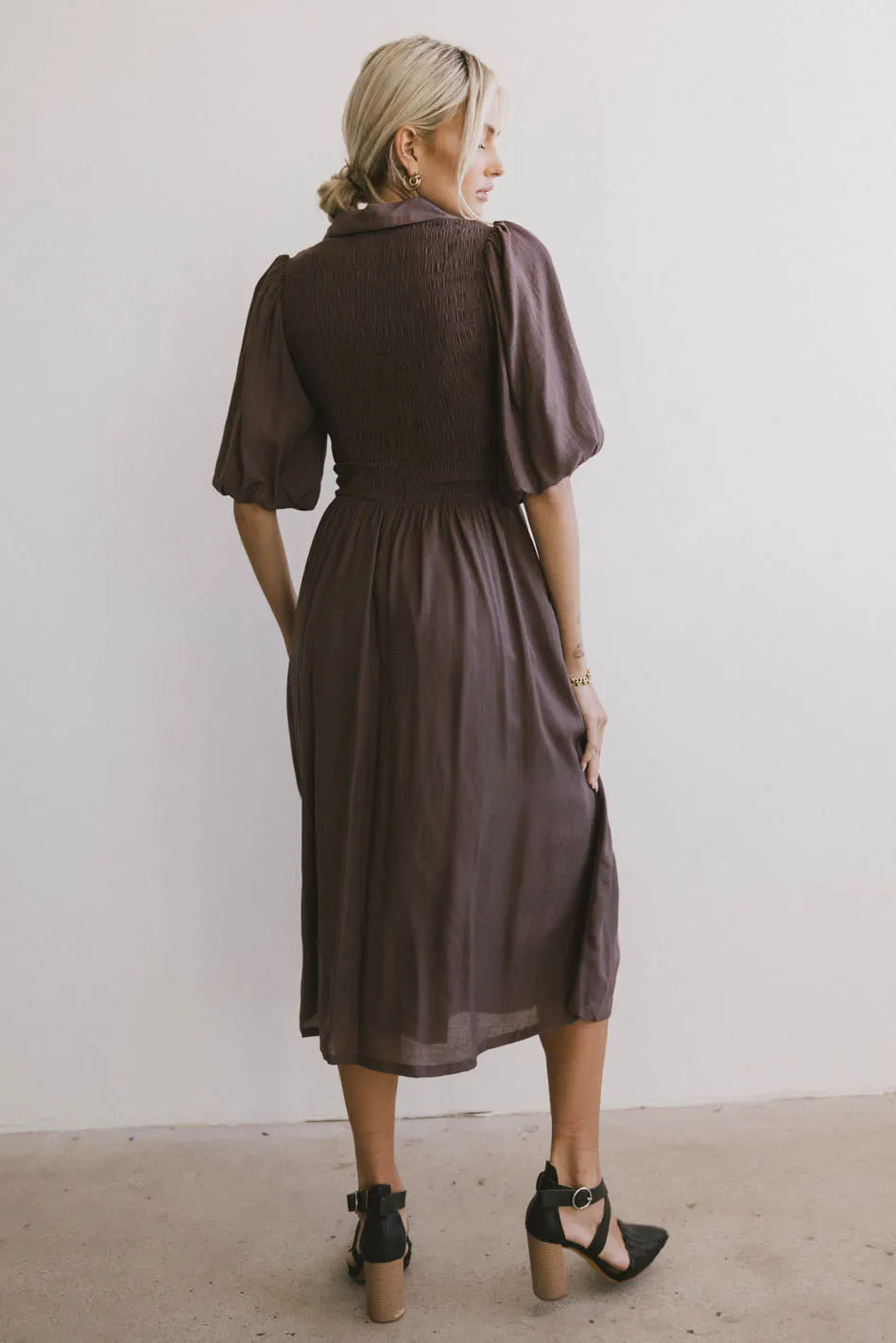 Belen Midi Dress in Mauve - FINAL SALE
