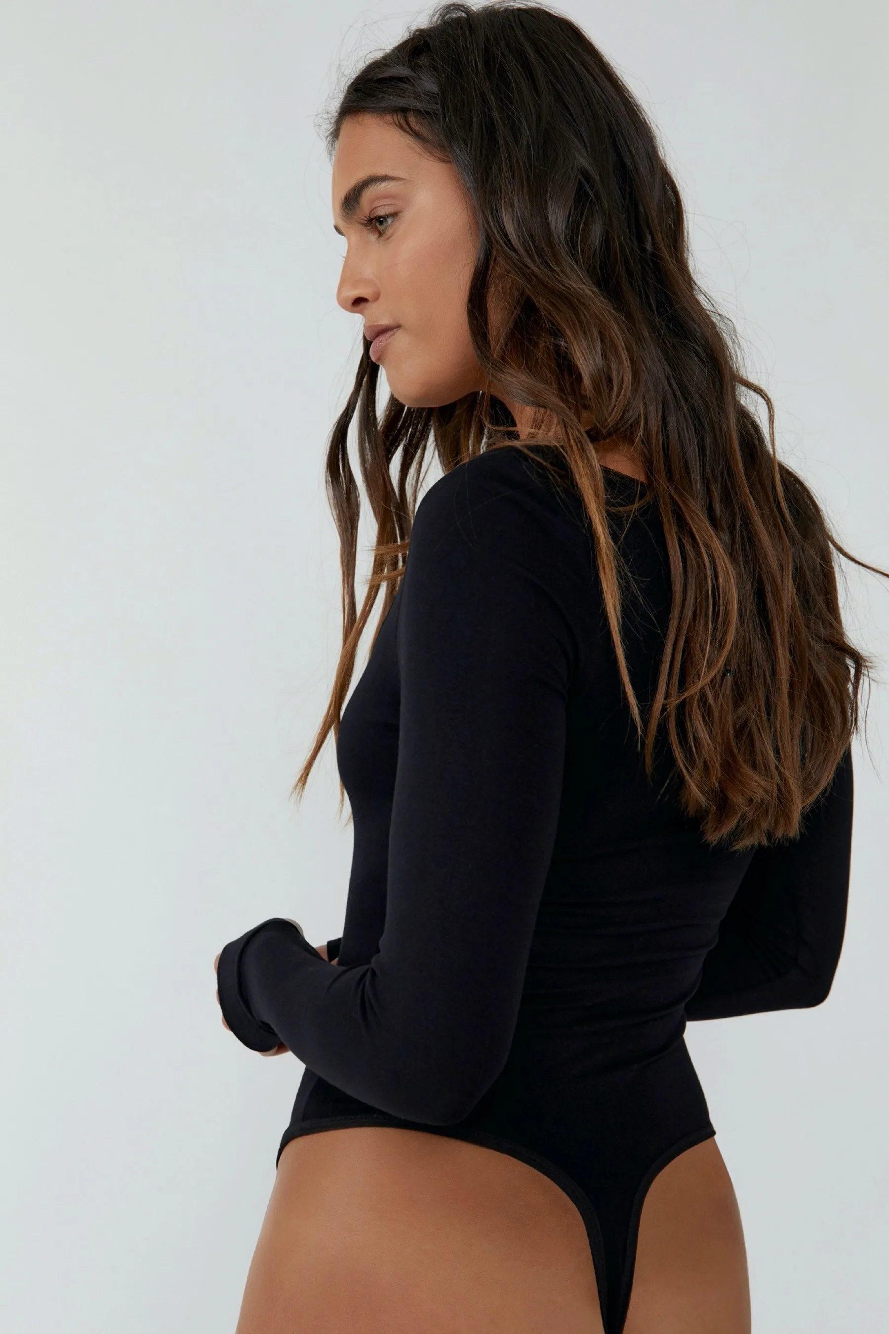 Black Settle In Bodysuit