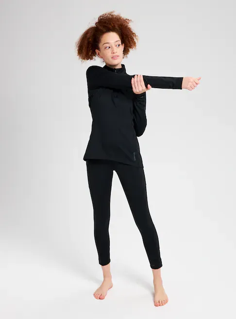 Burton W HW X 1/4 ZIP TRUE BLACK 2022