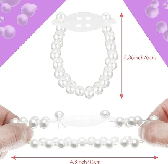 Clearance Bulk Elastic Pearl Wrist Bracelets Bands Corsage Accessories for DIY Wedding Wrist Flowers Wholesale