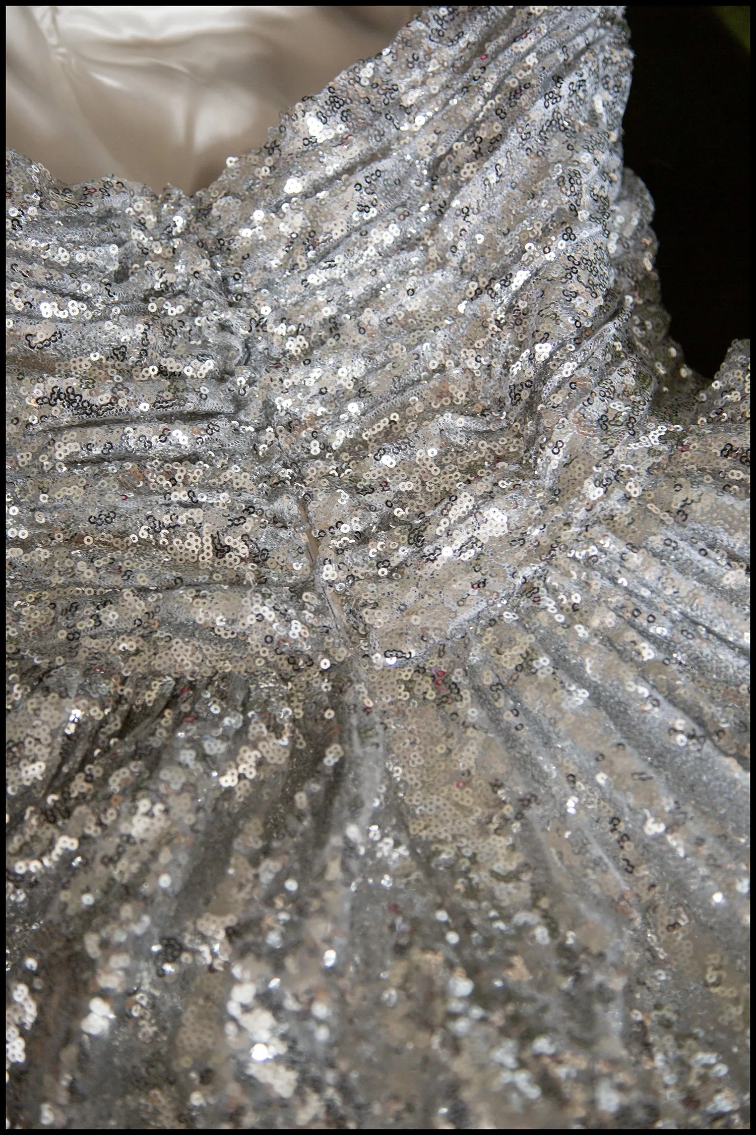 Enchanted - Silver Sequin Midi Dress