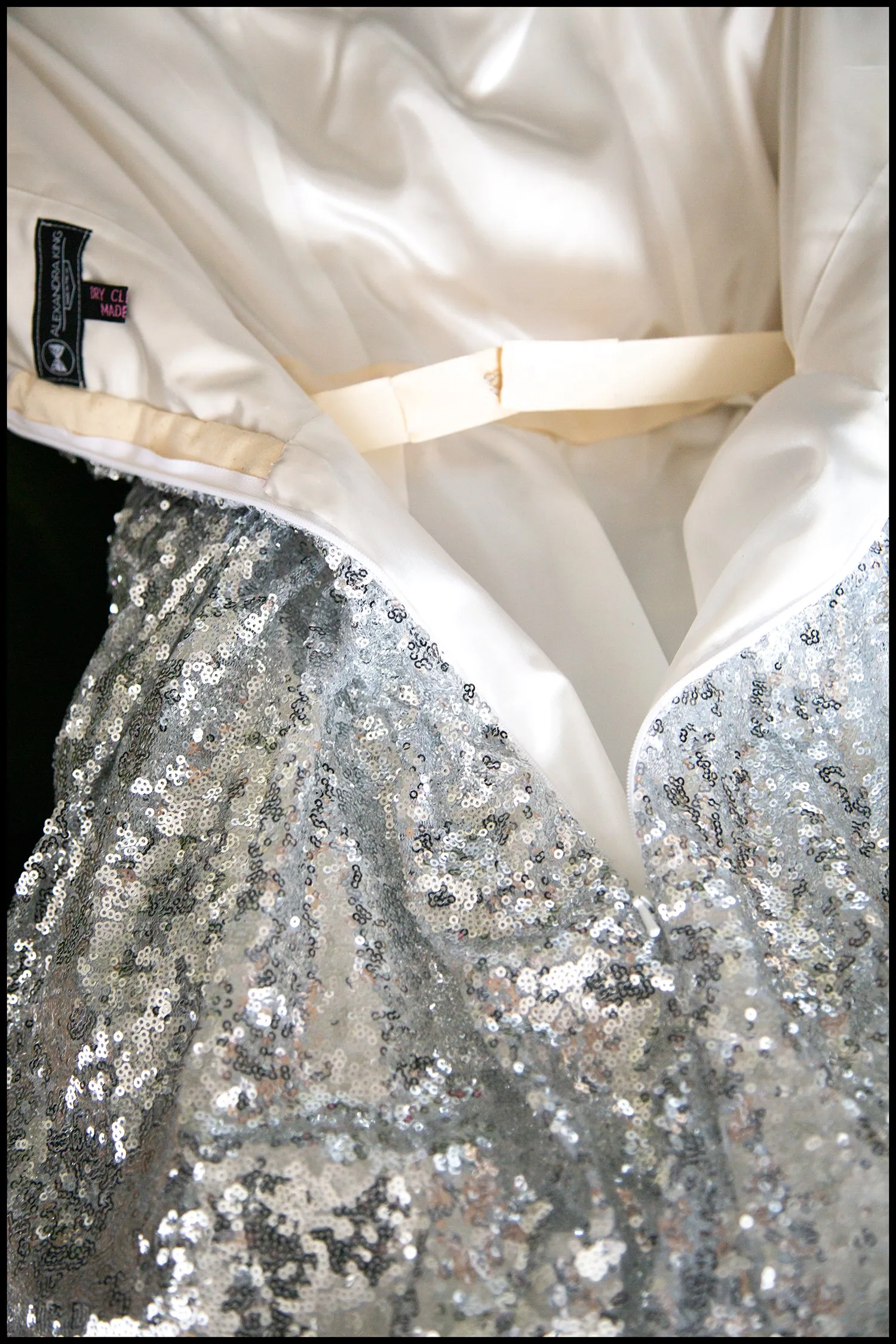 Enchanted - Silver Sequin Midi Dress