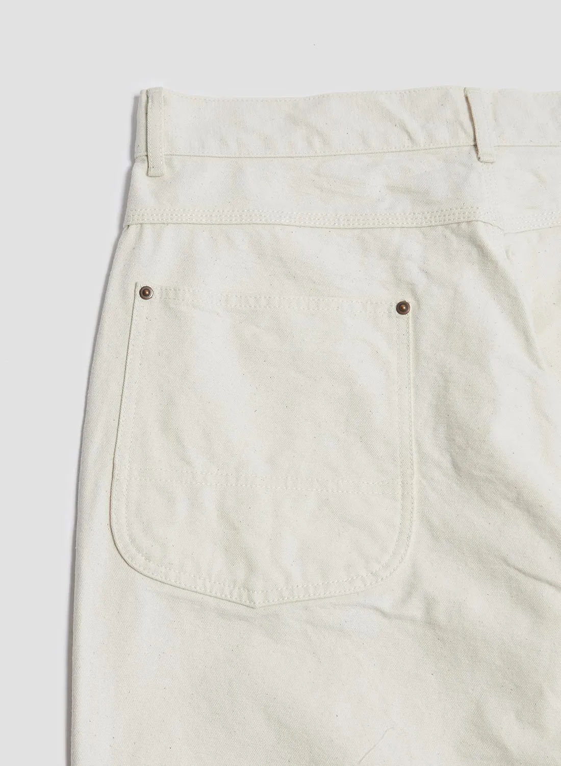FOB Factory Cotton Duck Work Pant Ecru
