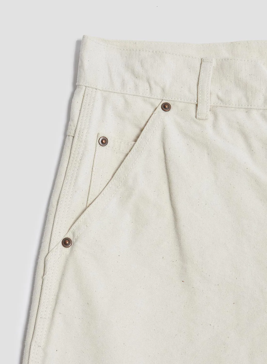 FOB Factory Cotton Duck Work Pant Ecru