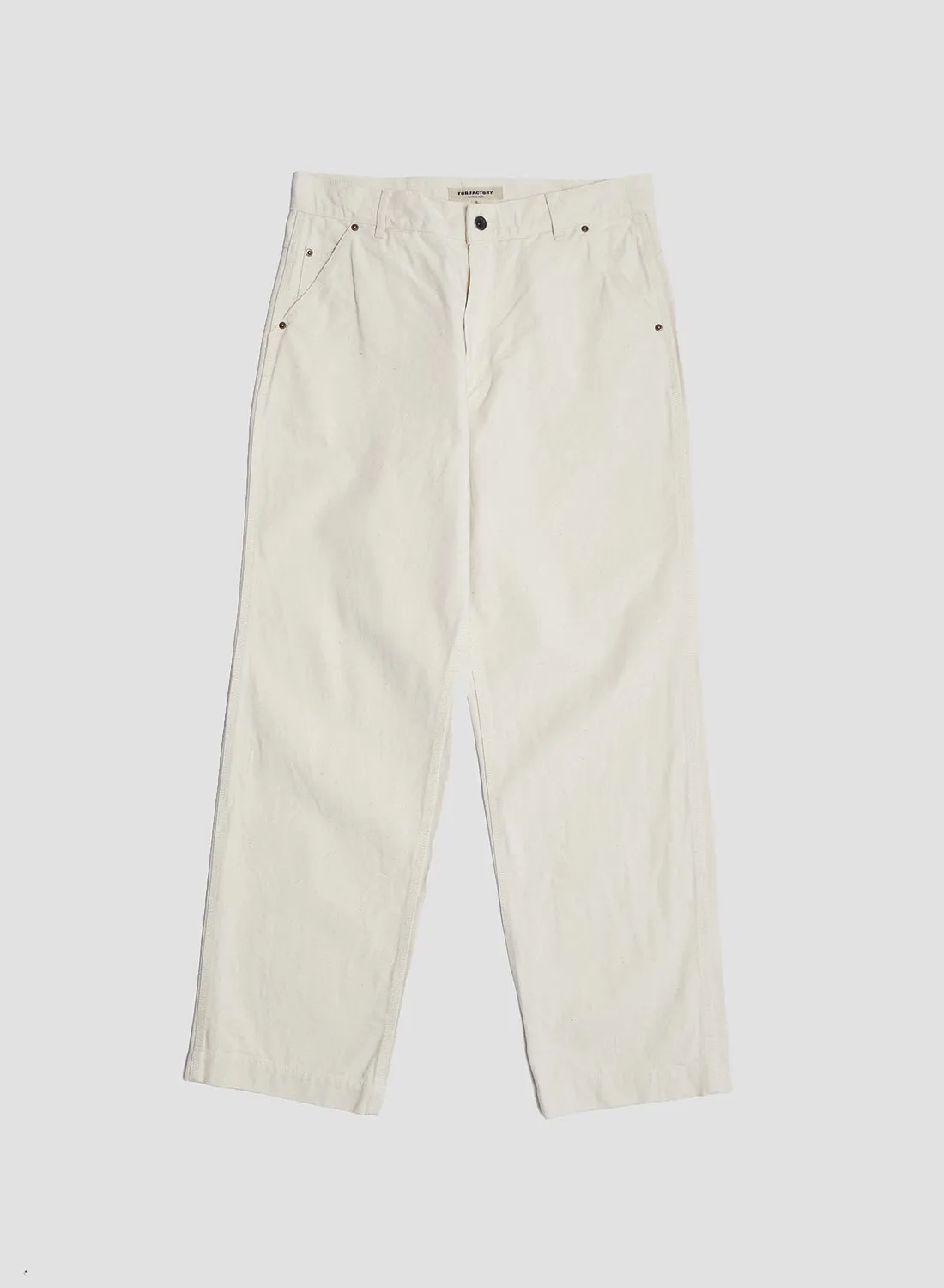 FOB Factory Cotton Duck Work Pant Ecru