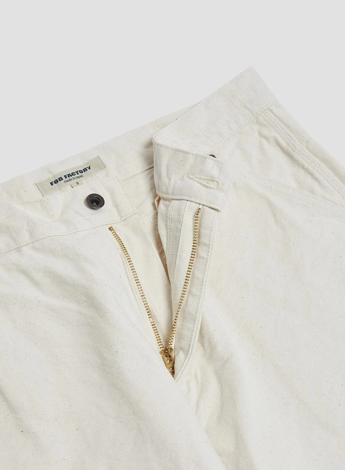 FOB Factory Cotton Duck Work Pant Ecru