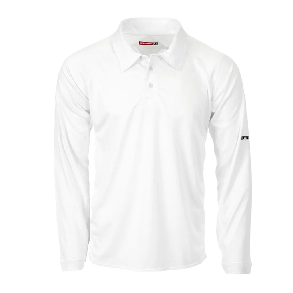 Gray-Nicolls Select Long Sleeve Junior Shirt - White