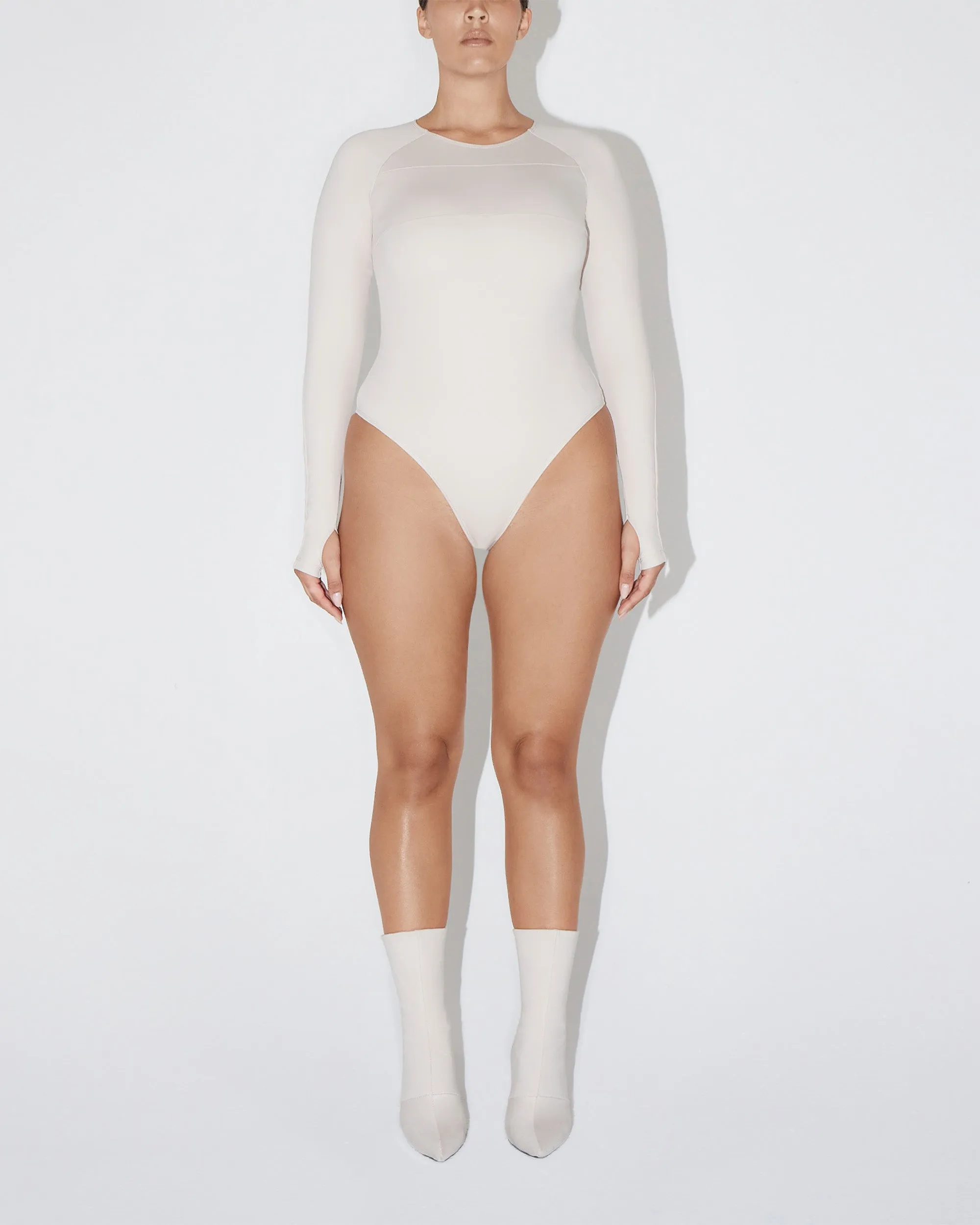 Long Sleeve Bodysuit | Stone