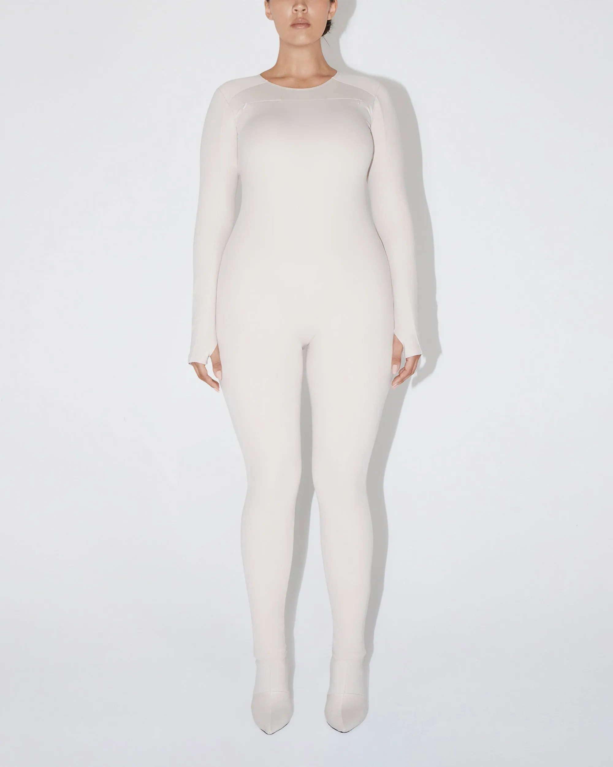 Long Sleeve Catsuit | Stone