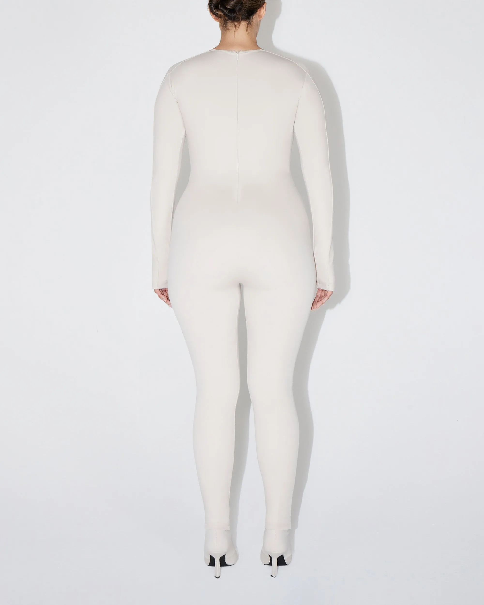 Long Sleeve Catsuit | Stone