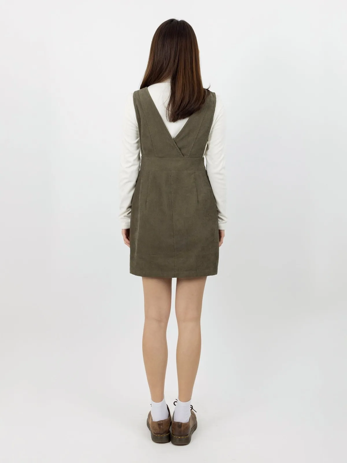 Marie Corduroy Buttoned Mini Dress