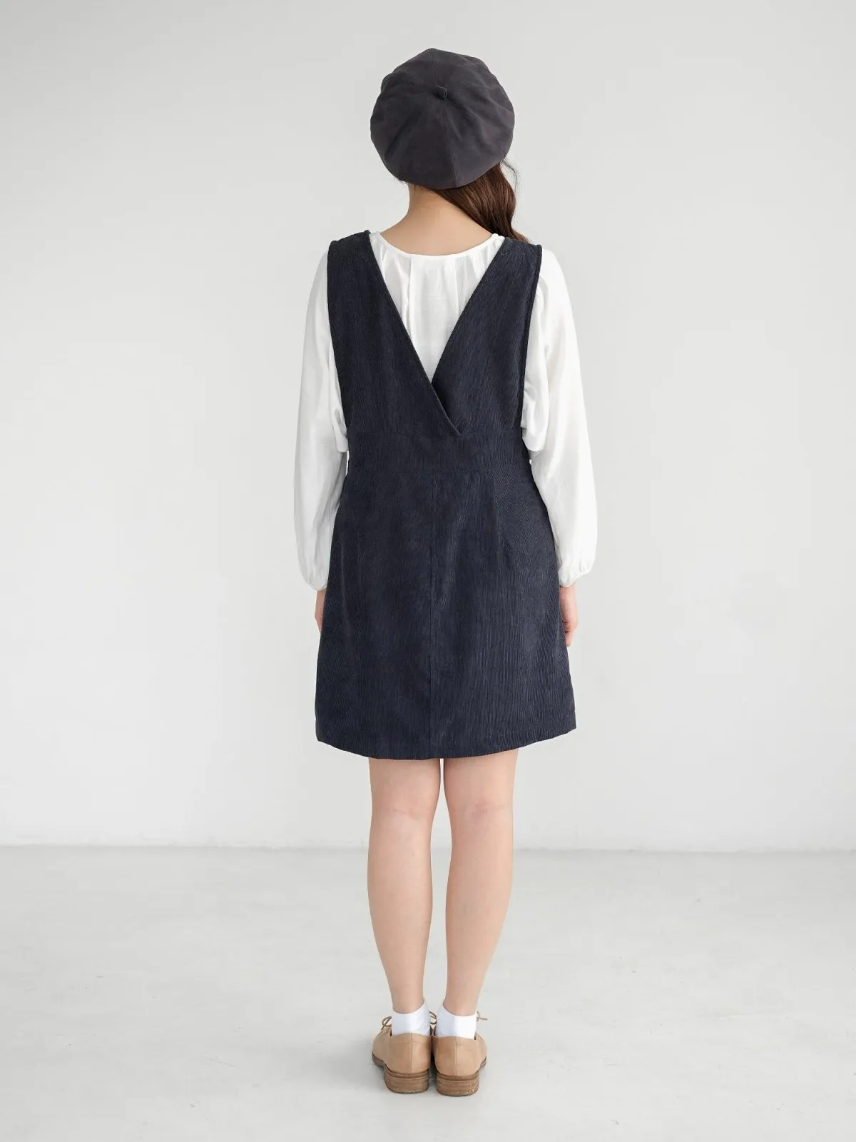 Marie Corduroy Buttoned Mini Dress
