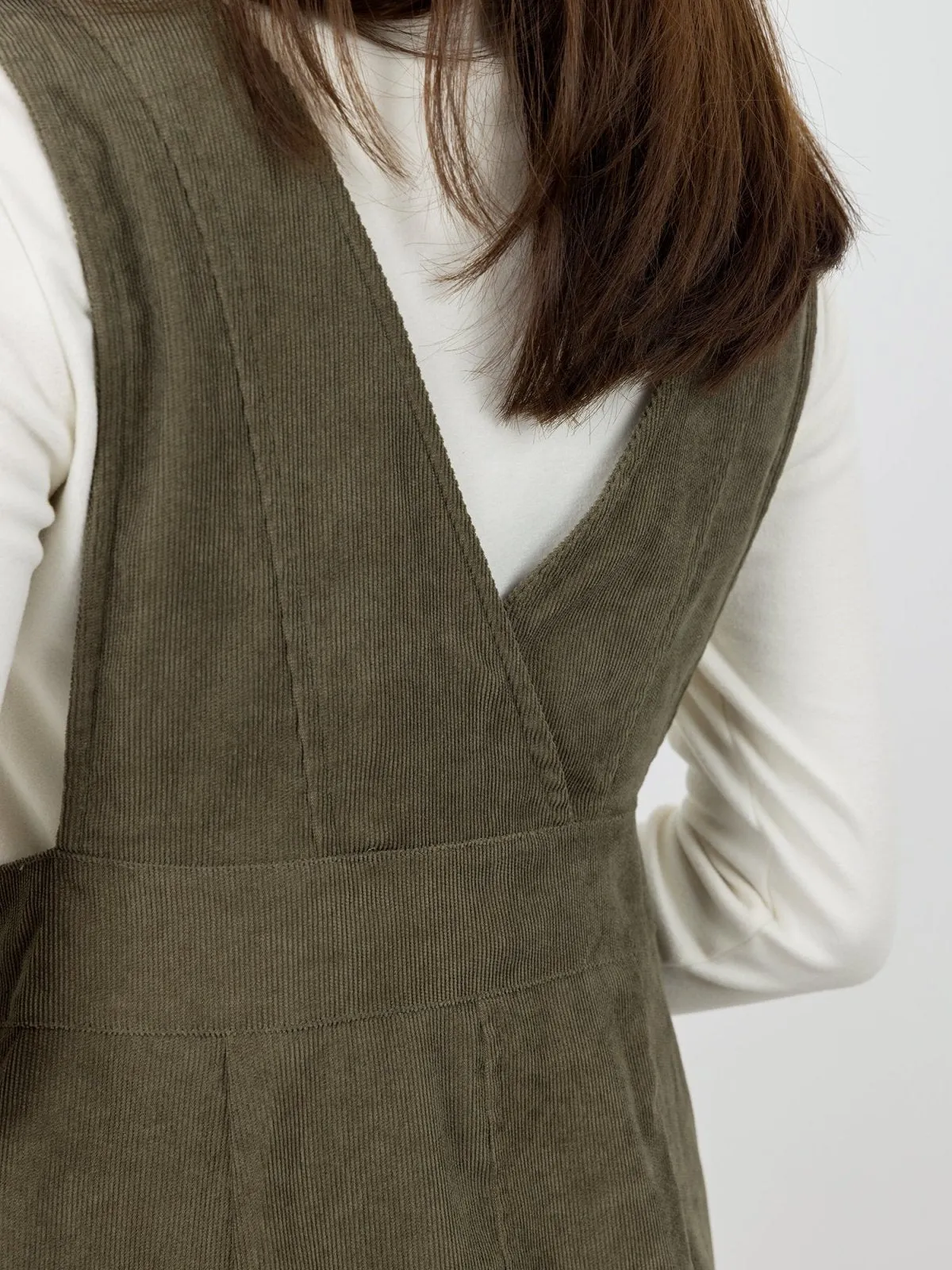 Marie Corduroy Buttoned Mini Dress