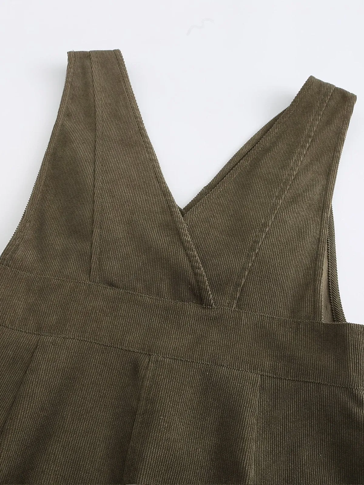 Marie Corduroy Buttoned Mini Dress