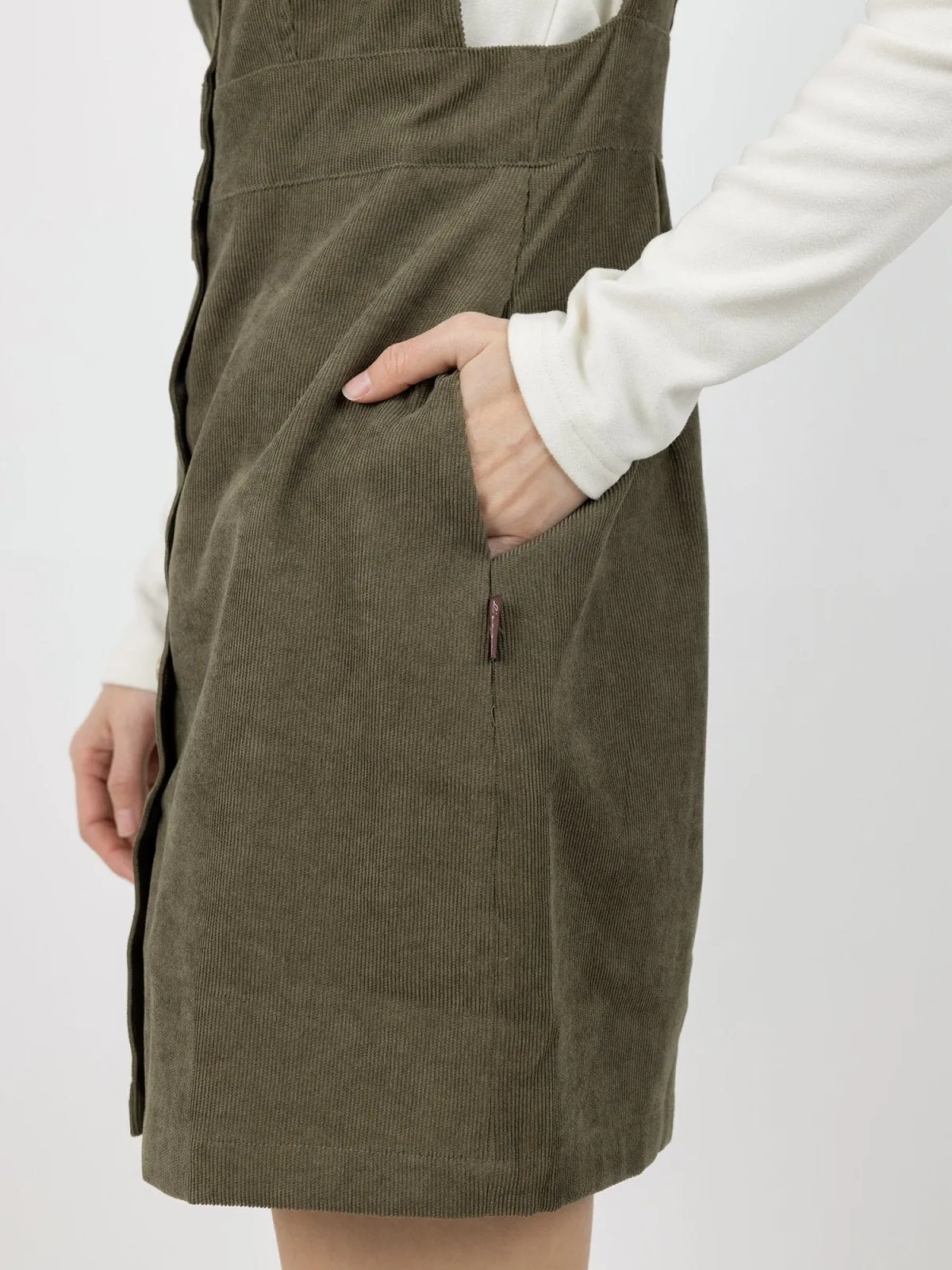 Marie Corduroy Buttoned Mini Dress