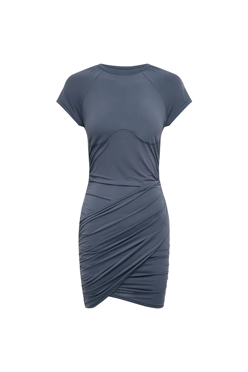 MARKINA MINI DRESS - STEEL