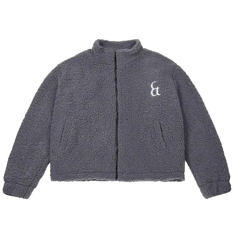Men's Retro Sherpa Fleece Stand Collar Oversized Winter Coat