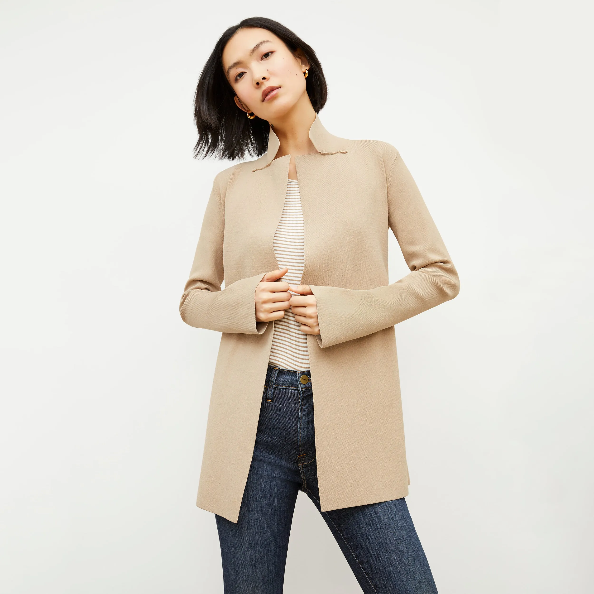 Merritt Wrap Jardigan :: Latte
