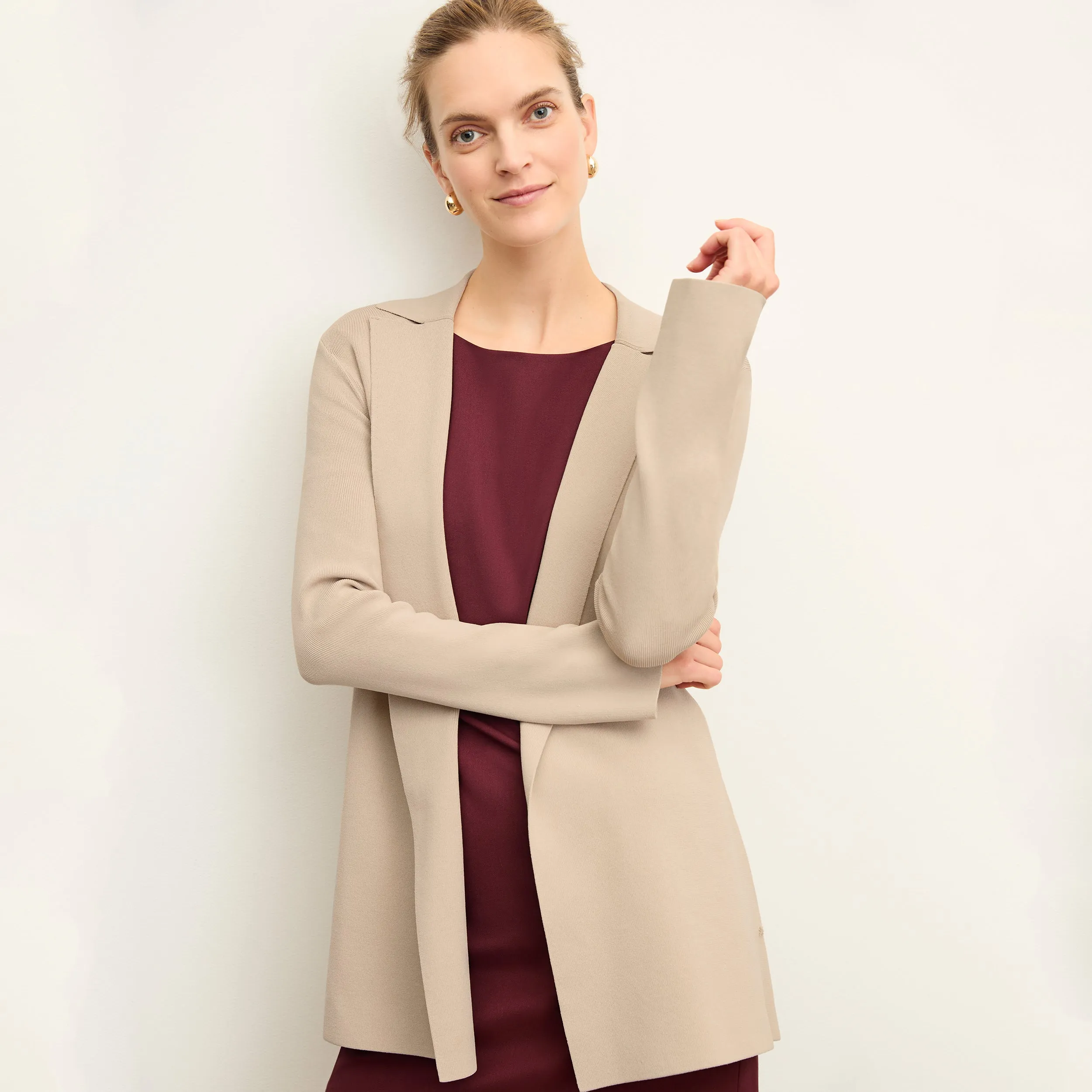 Merritt Wrap Jardigan :: Latte