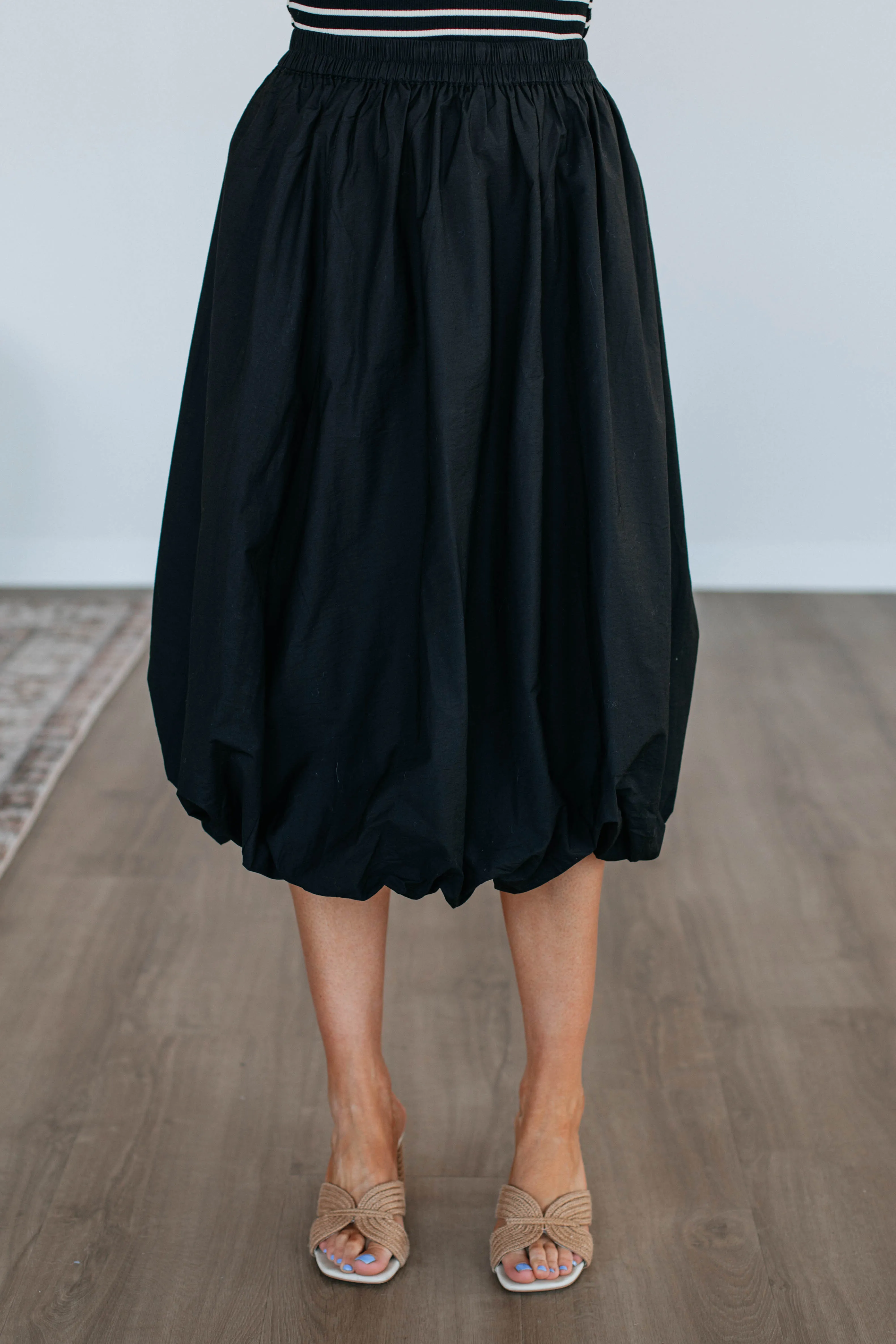 Mikala Midi Skirt - Black