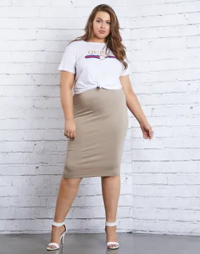 Plus Size On Repeat Bodycon Skirt