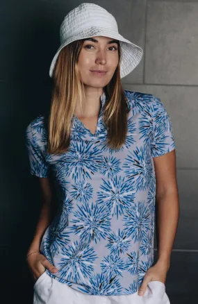 "Wana" Silver Blue - OGA Women's Polo - Silver
