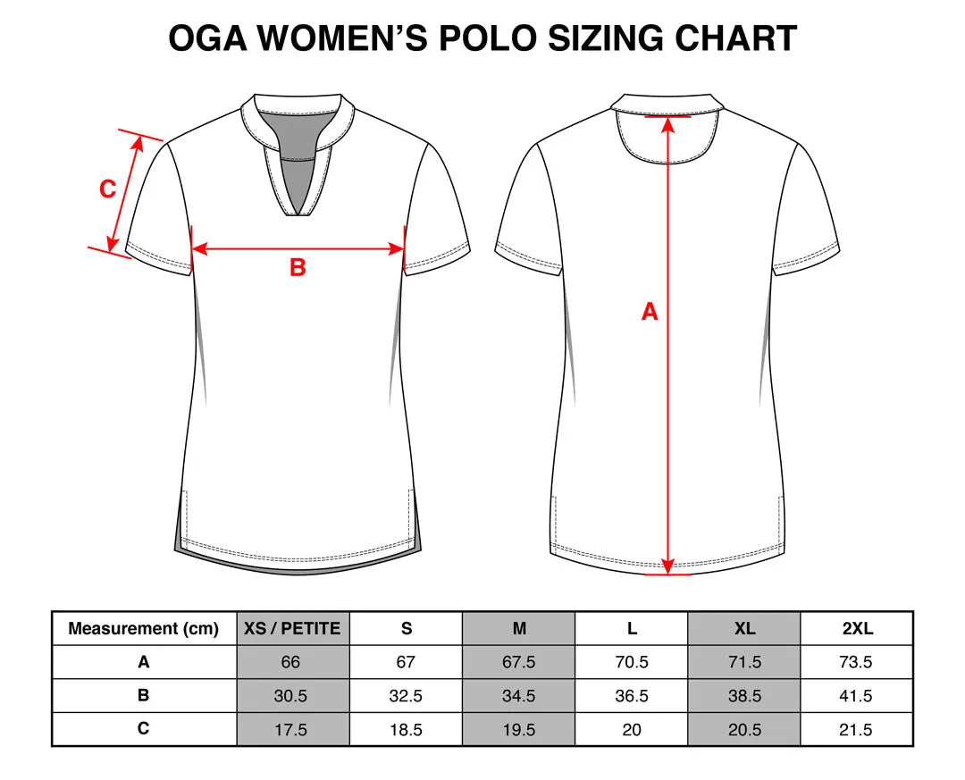 "Wana" Silver Blue - OGA Women's Polo - Silver