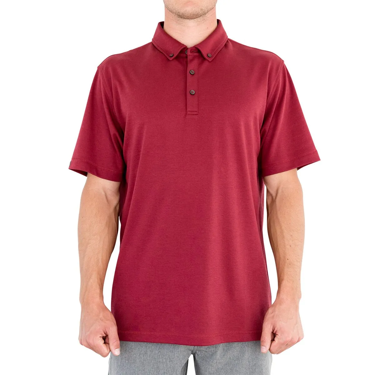 Stanford Short Sleeve Button-Down Polo