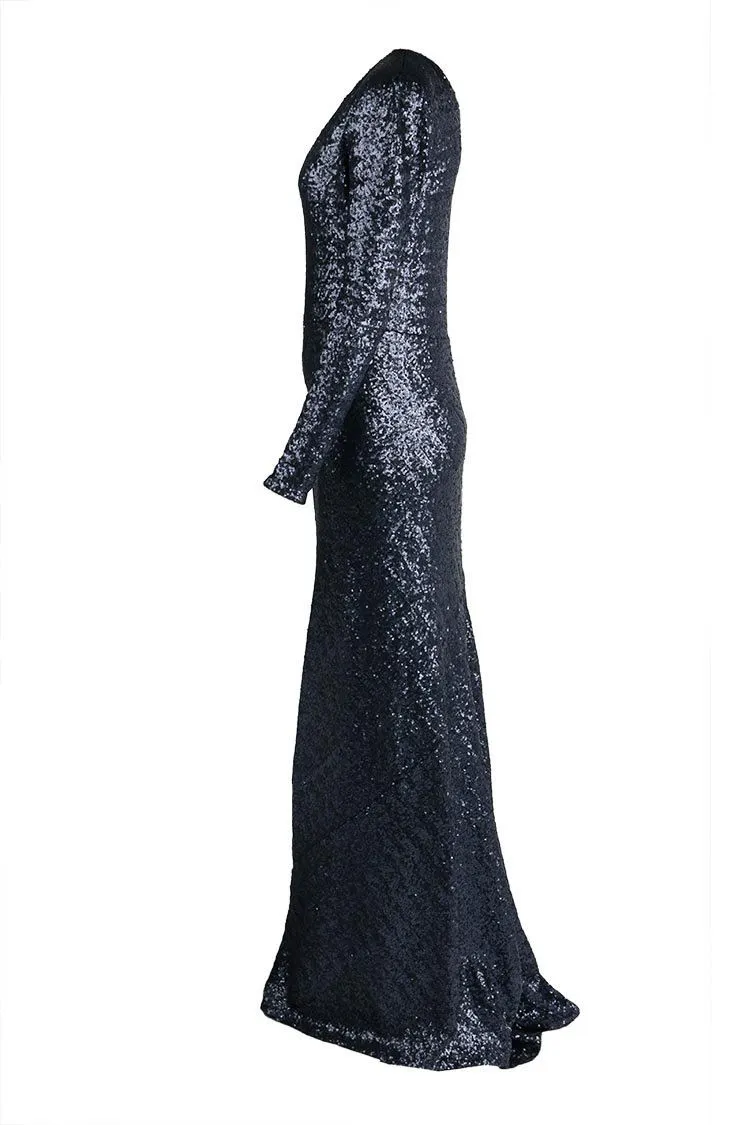 Stardust LS Gown in Navy