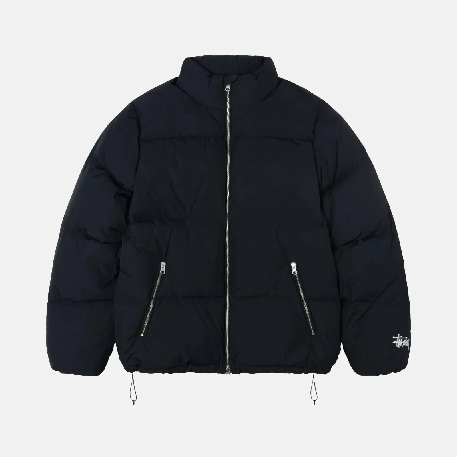 Stussy Nylon Puffer Jacket - Black