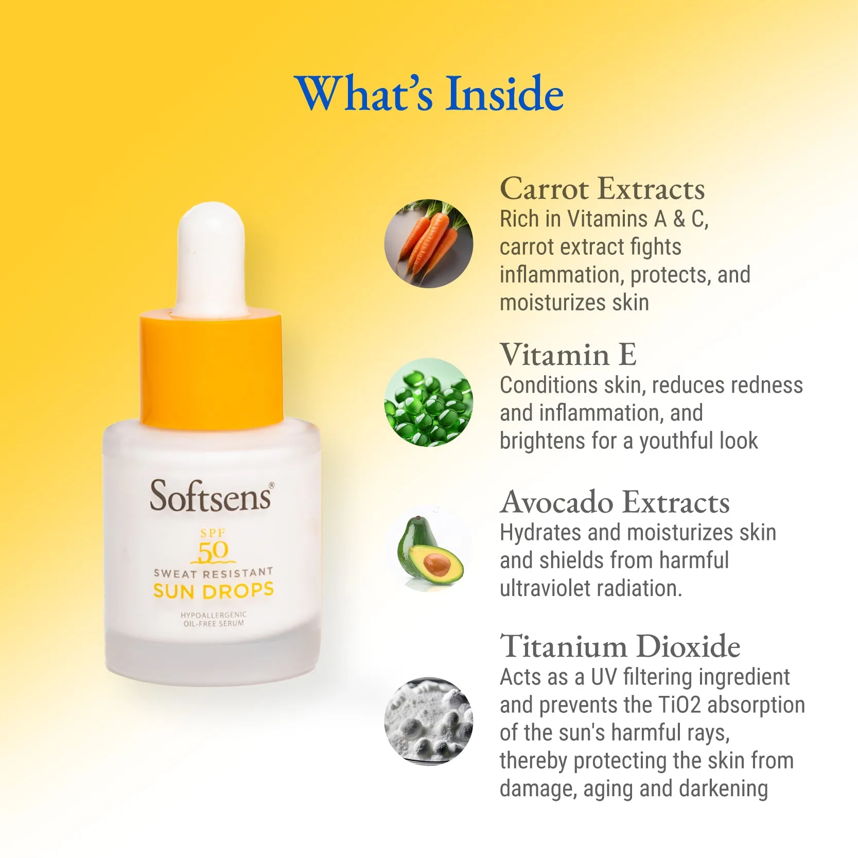Sweat-Resistant Sun drops SPF 50 (20ml)