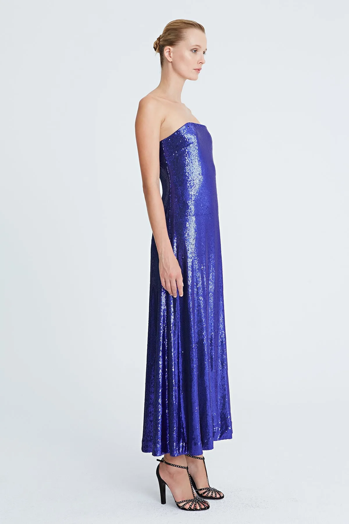 Talia Sequin Bustier Cocktail - Amethyst