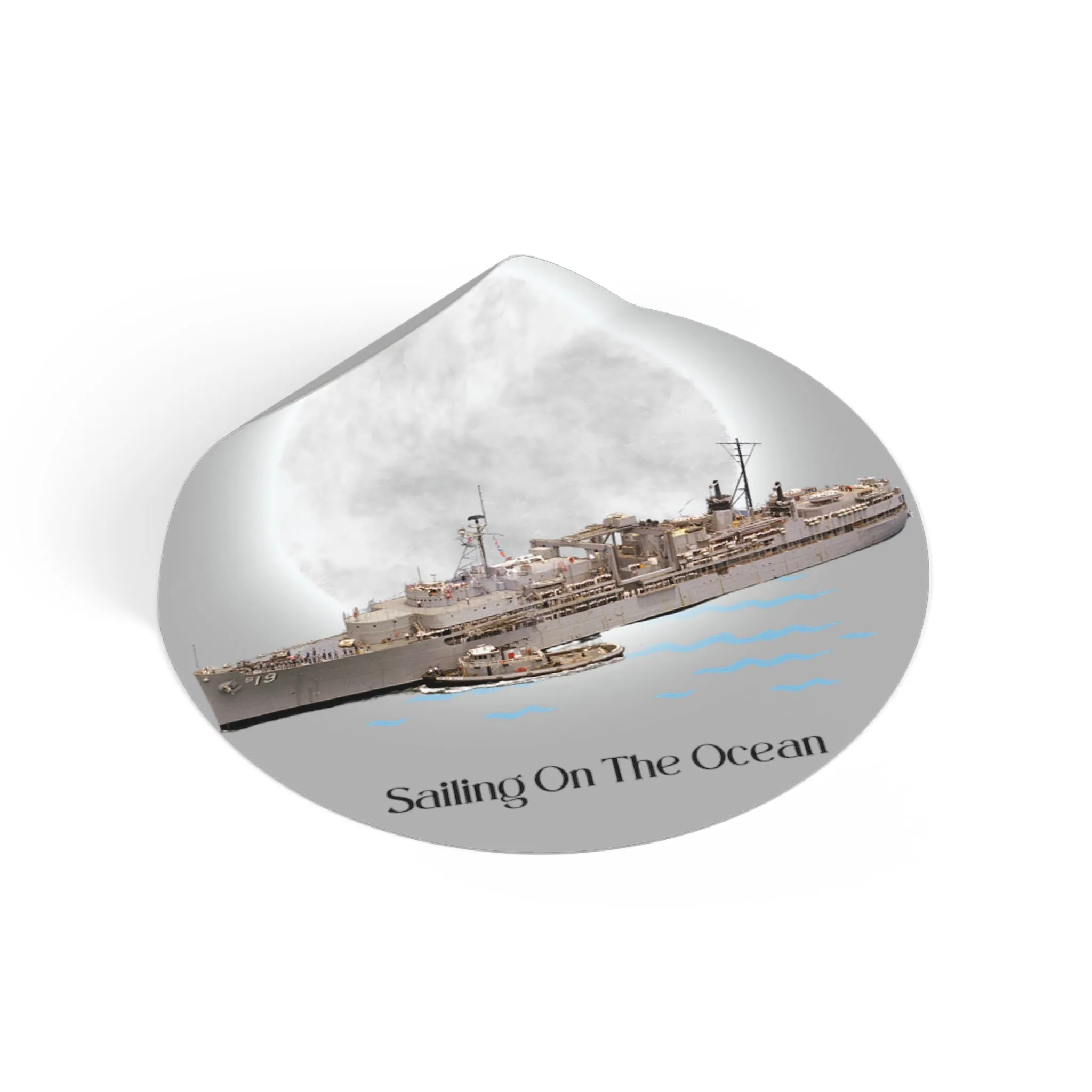 USS Tarawa LHA-1 POD Navy Ship  Round Vinyl Stickers