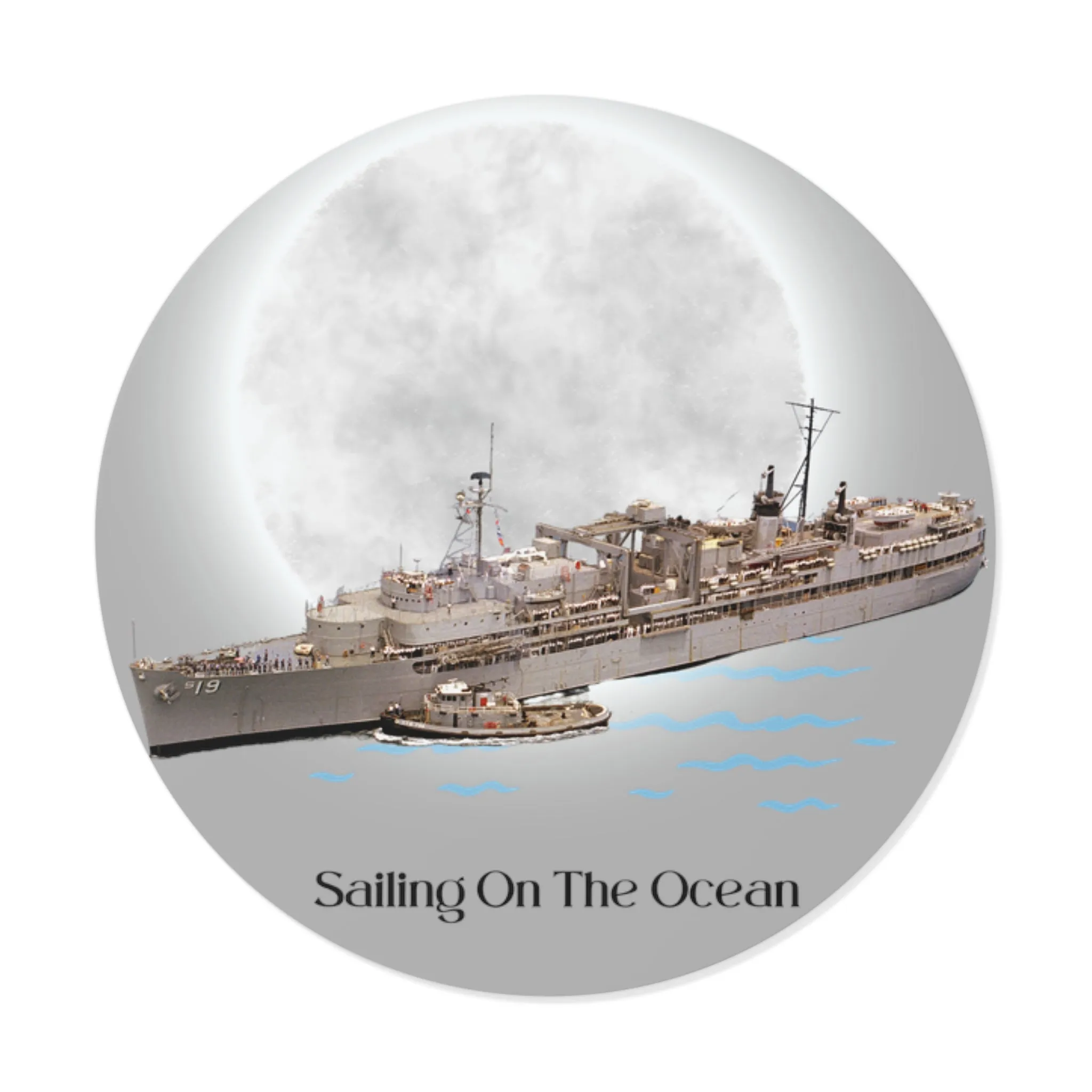 USS Tarawa LHA-1 POD Navy Ship  Round Vinyl Stickers