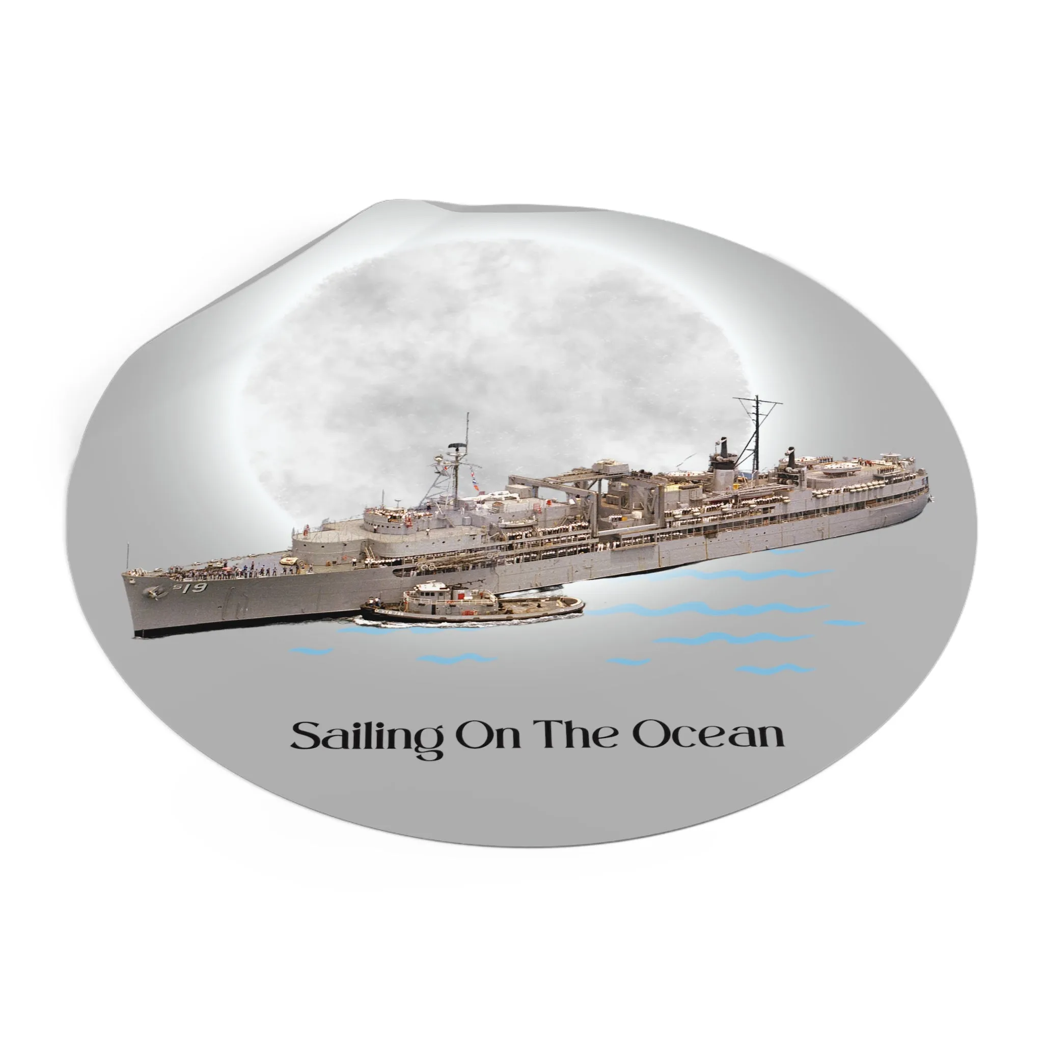 USS Tarawa LHA-1 POD Navy Ship  Round Vinyl Stickers