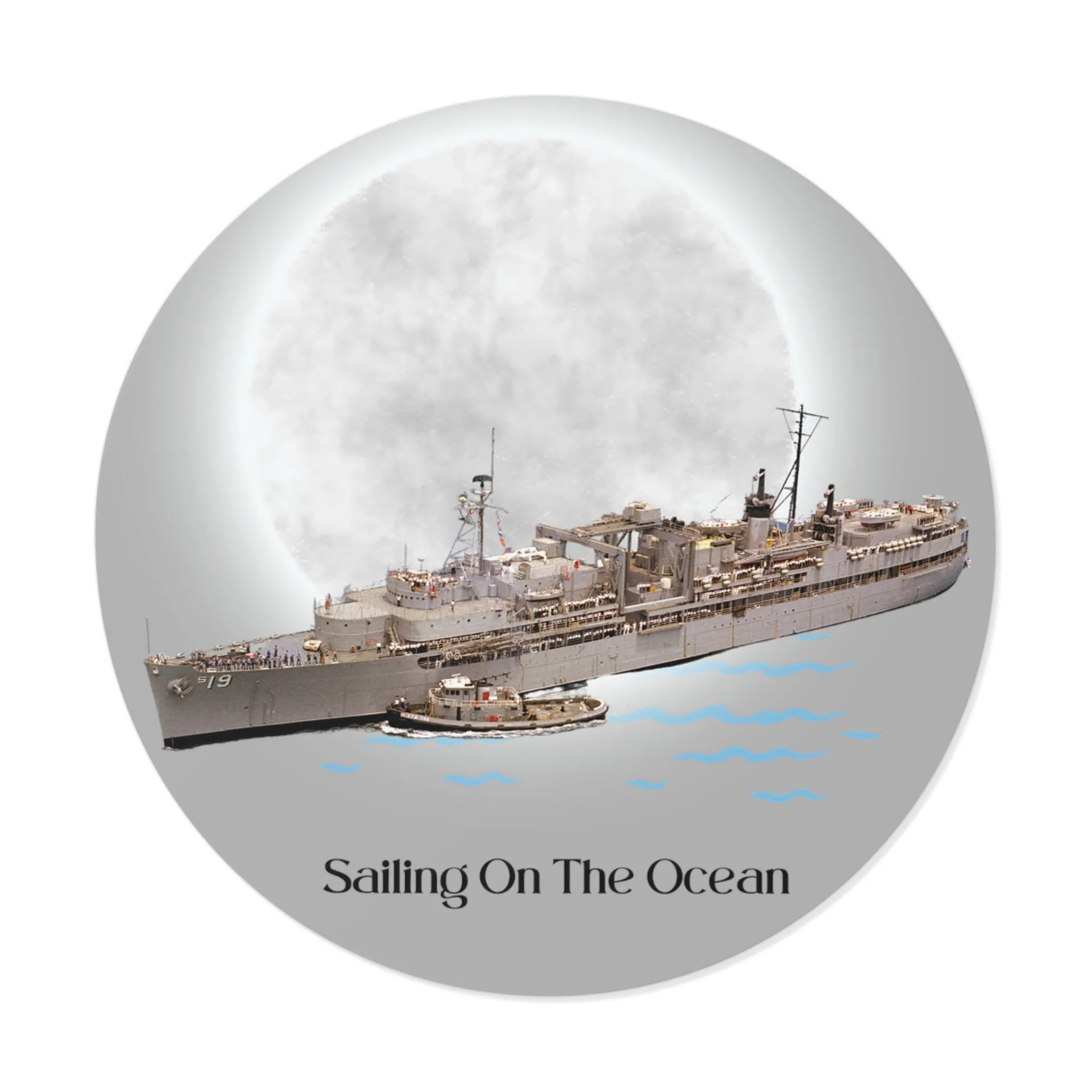 USS Tarawa LHA-1 POD Navy Ship  Round Vinyl Stickers