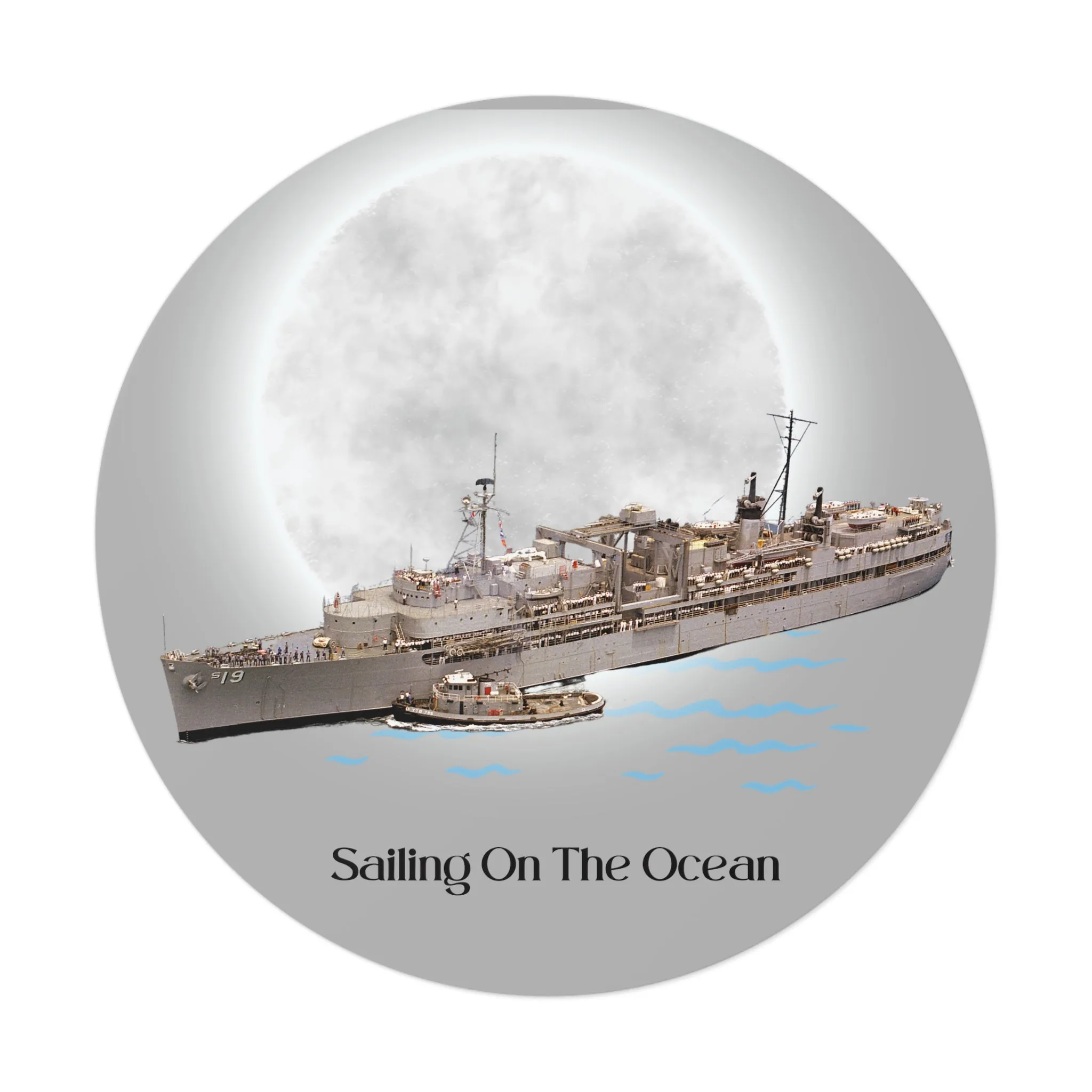 USS Tarawa LHA-1 POD Navy Ship  Round Vinyl Stickers