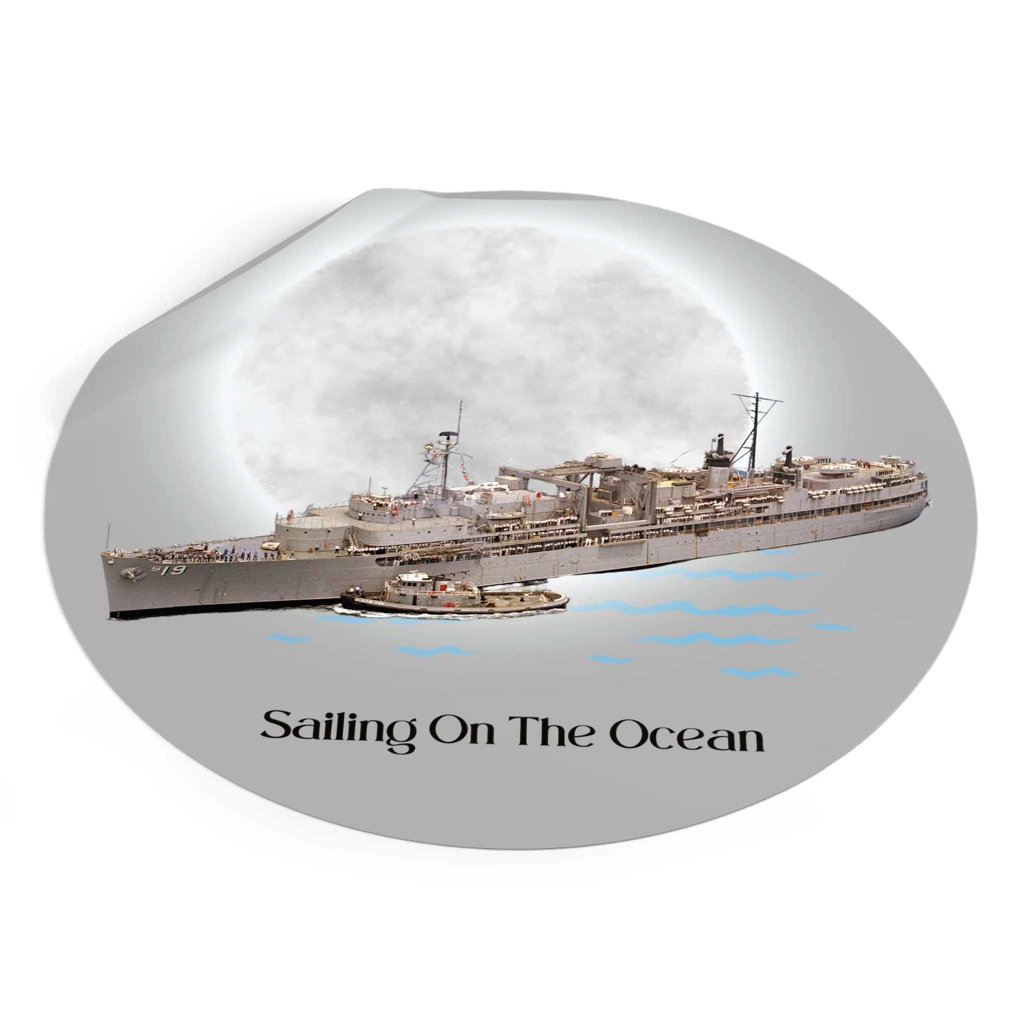 USS Tarawa LHA-1 POD Navy Ship  Round Vinyl Stickers