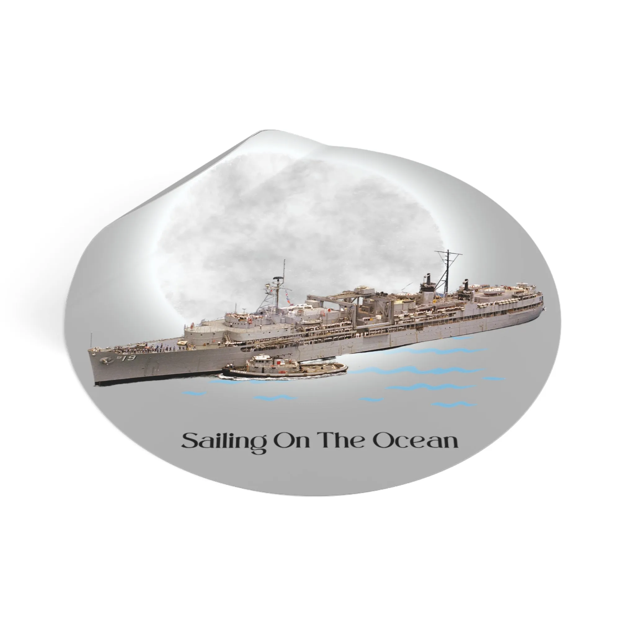 USS Tarawa LHA-1 POD Navy Ship  Round Vinyl Stickers