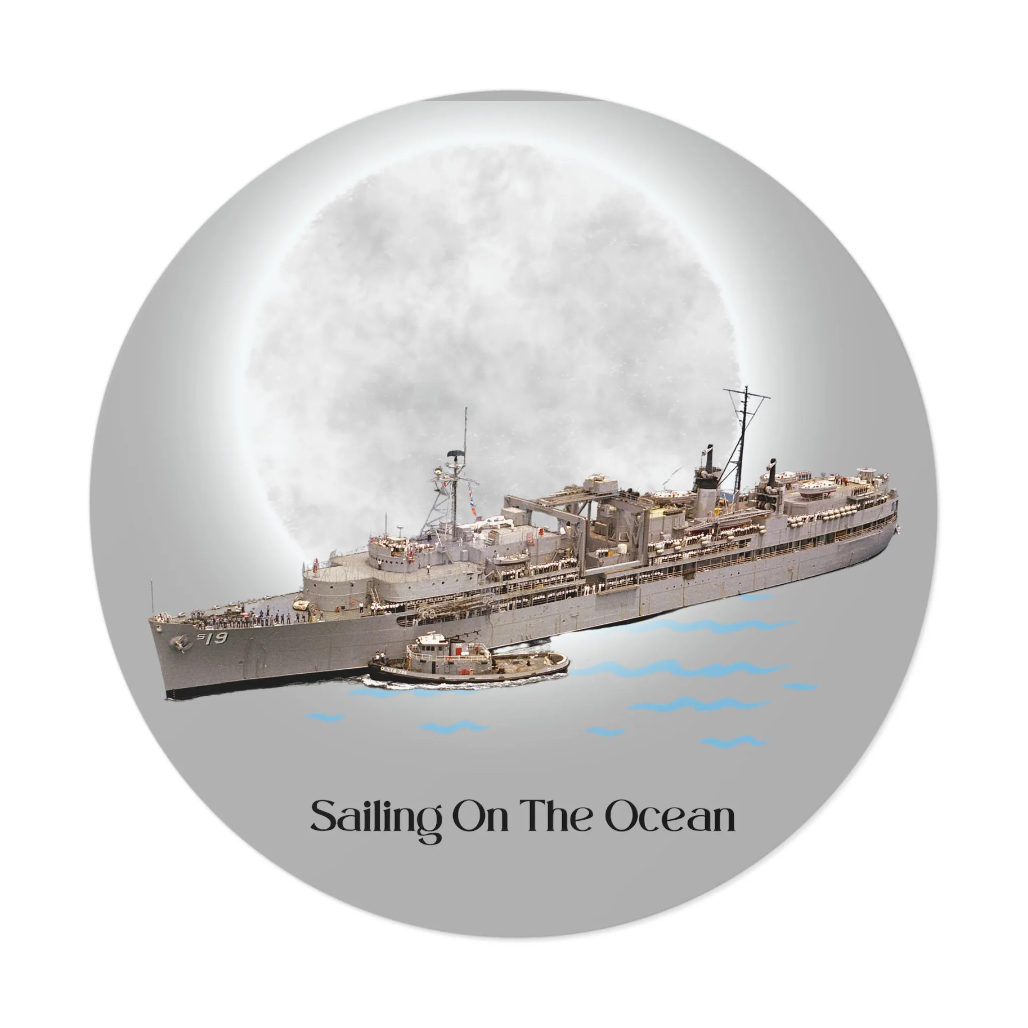 USS Tarawa LHA-1 POD Navy Ship  Round Vinyl Stickers