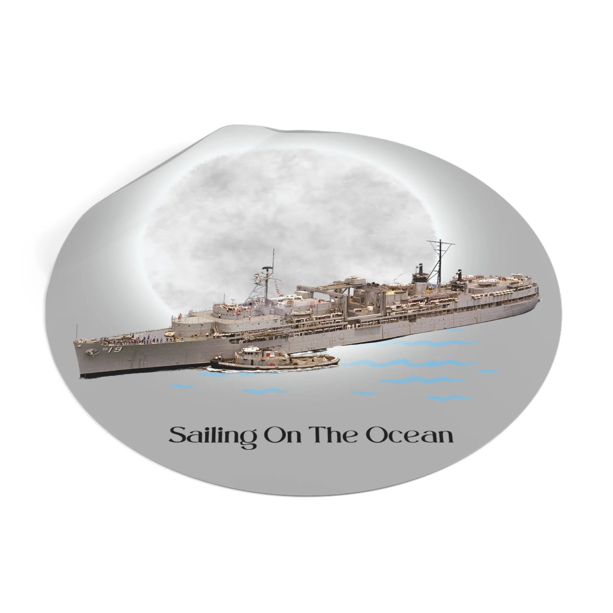 USS Tarawa LHA-1 POD Navy Ship  Round Vinyl Stickers