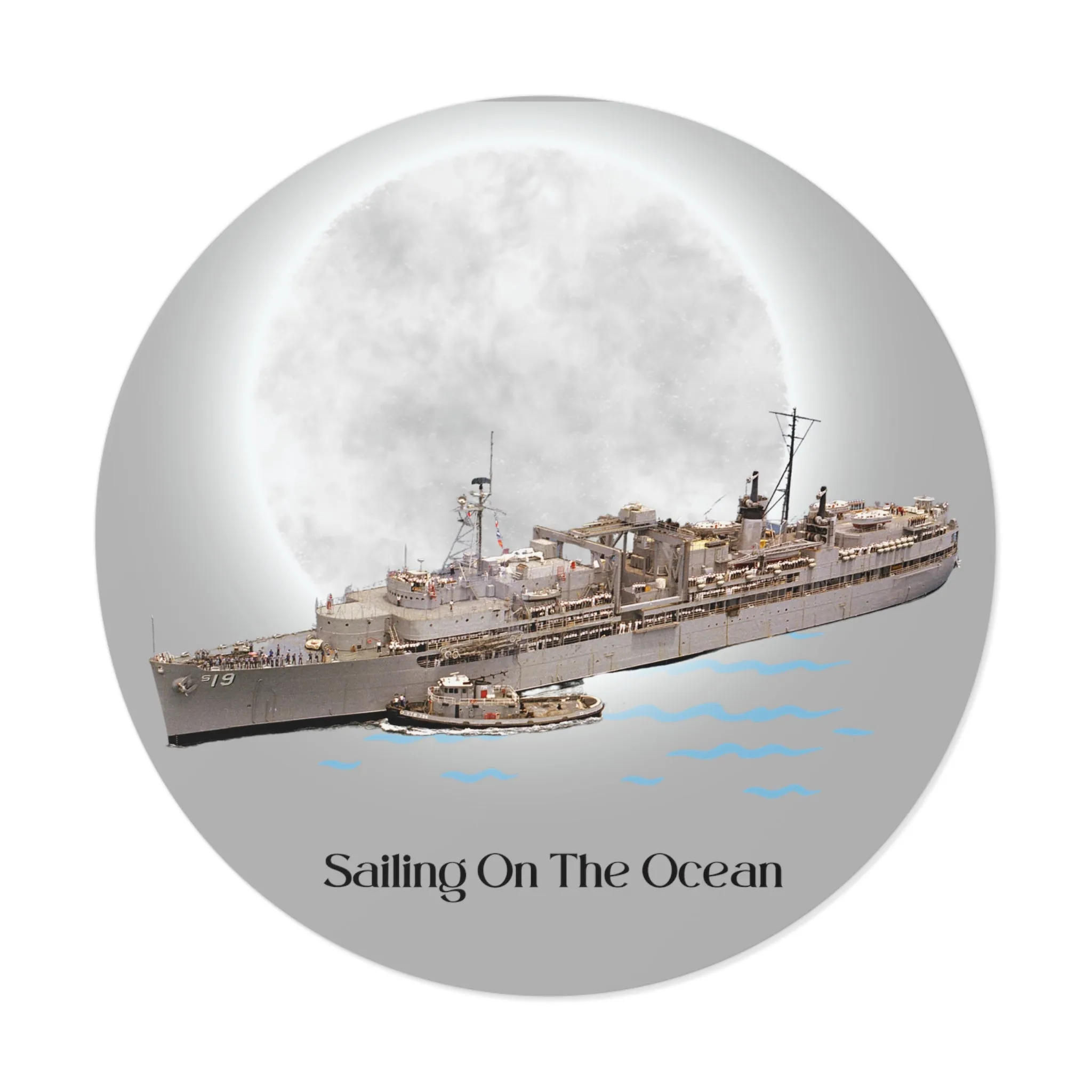 USS Tarawa LHA-1 POD Navy Ship  Round Vinyl Stickers