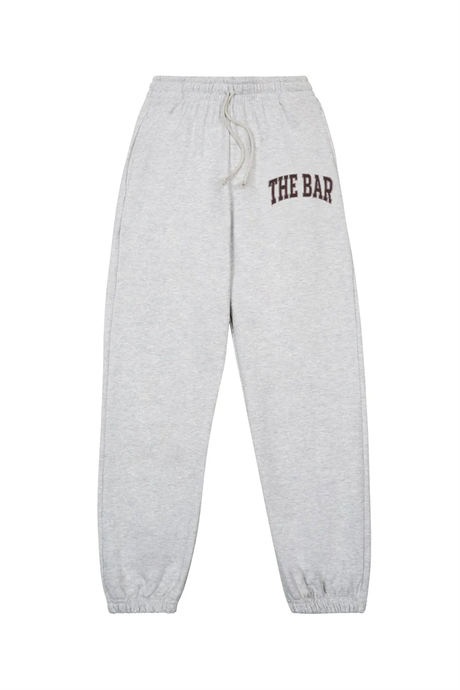 VARSITY SWEATPANTS LT HEATHER GREY/CHOCOLATE