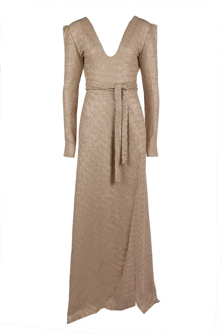 Viva LS Gown in Champagne