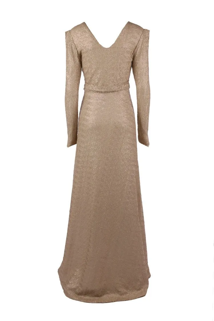 Viva LS Gown in Champagne