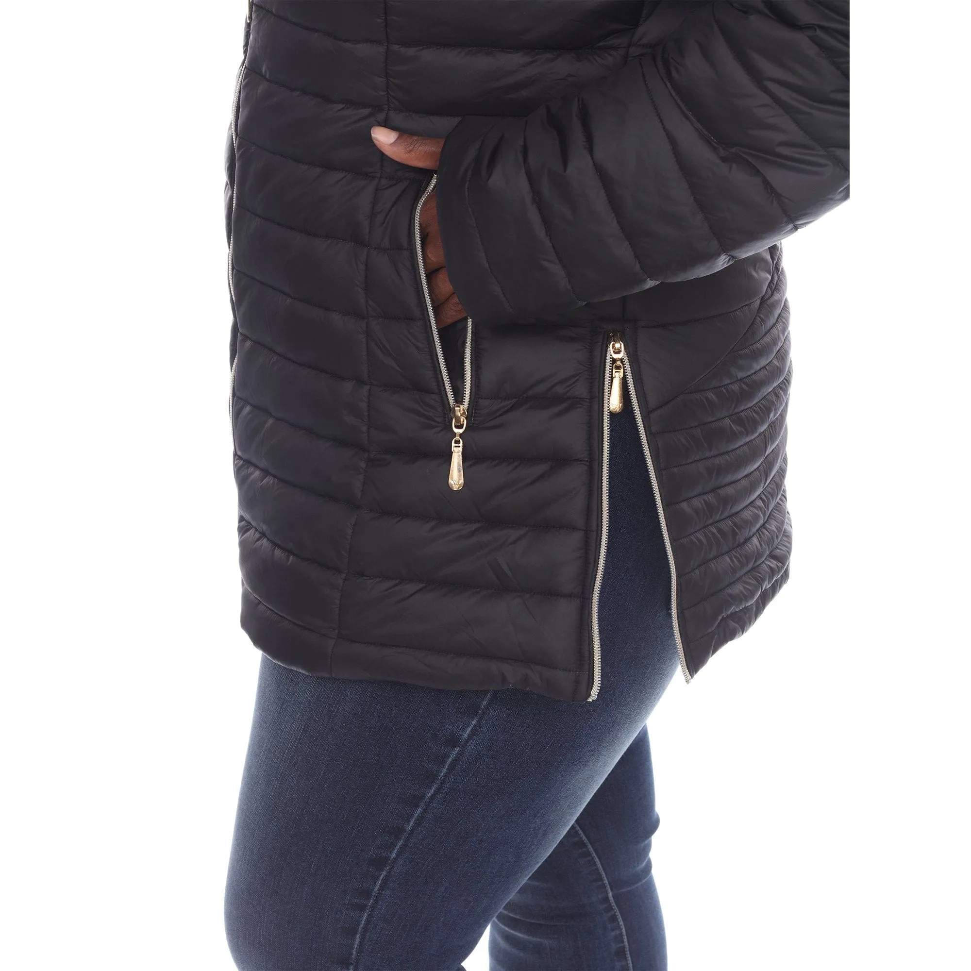 WHITE MARK - Plus Size Puffer Jacket